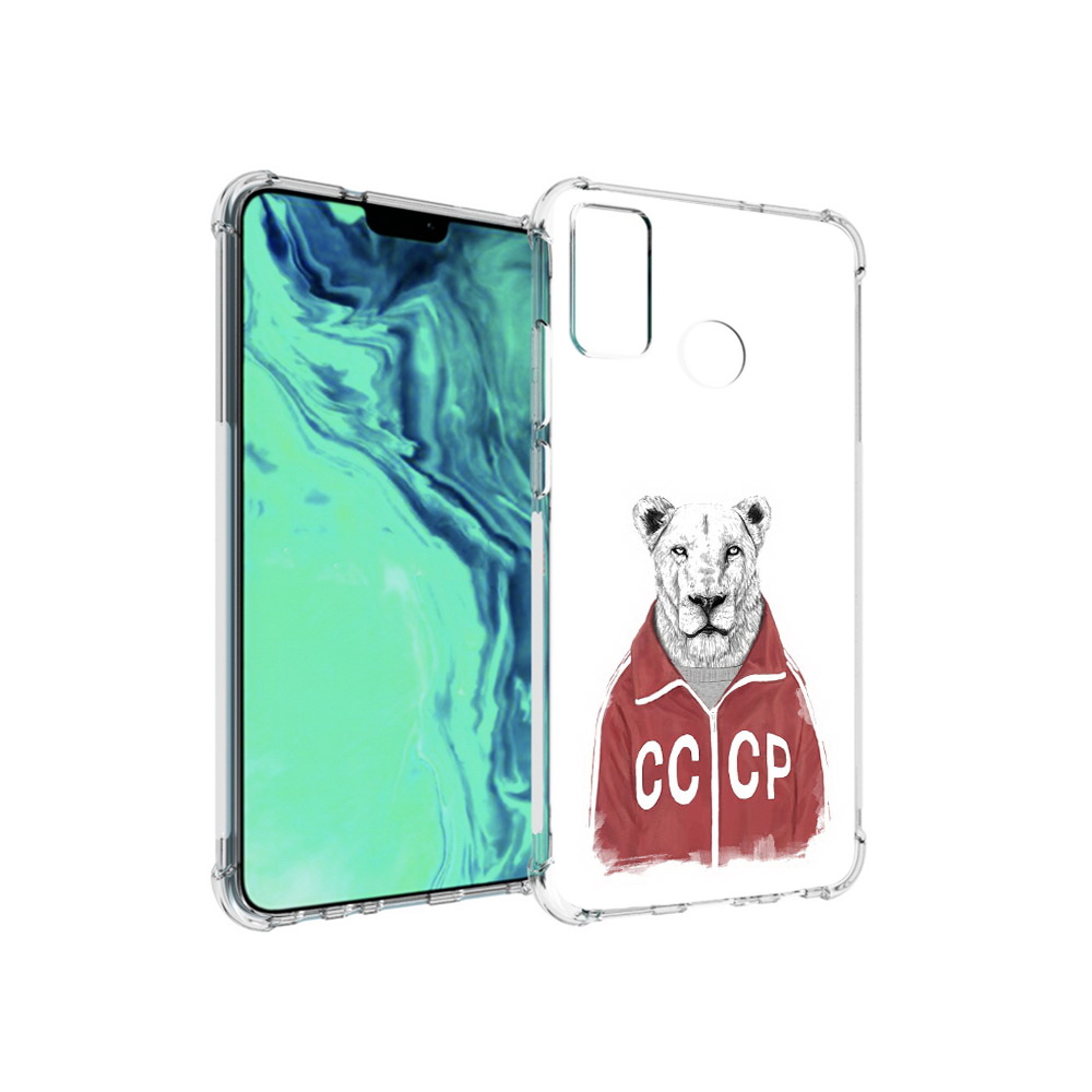 

Чехол MyPads Tocco для Huawei 9X Lite львица ссср, Прозрачный, Tocco