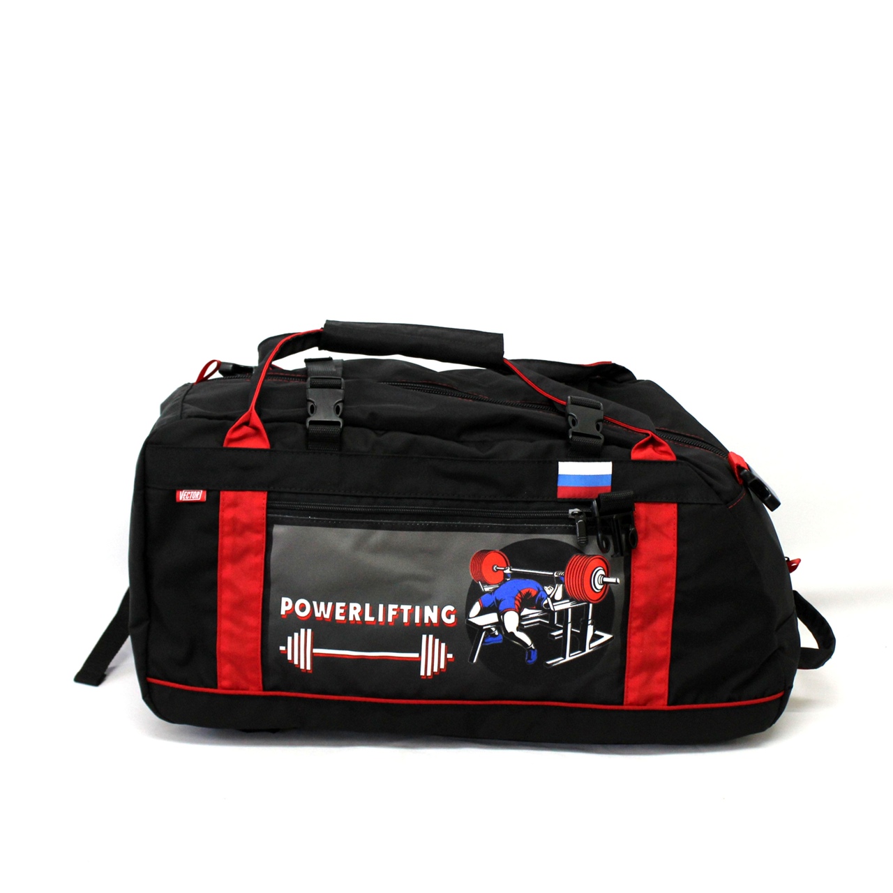 Спортивная сумка Спорт Сибирь Пауэрлифтинг 35 литров черная