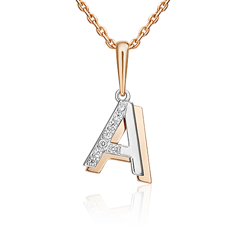 

Кулон из комбинированного золота PLATINA jewelry 03-3418-А-401-1111, фианит, 03-3418-А-401-1111