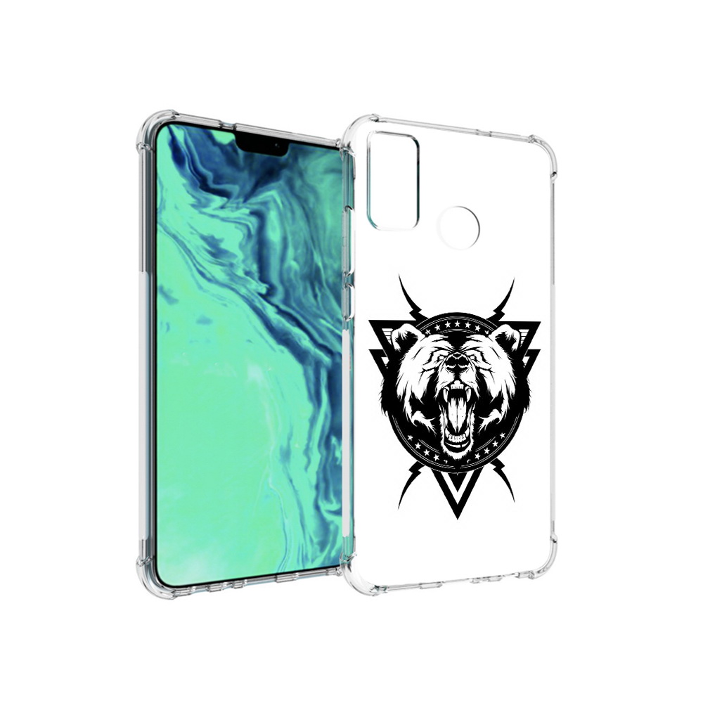 

Чехол MyPads Tocco для Huawei 9X Lite медведь в треугольнике, Прозрачный, Tocco