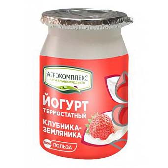 

Йогурт Агрокомплекс Натуральные Продукты клубника-земляника 2,5% БЗМЖ 150 г