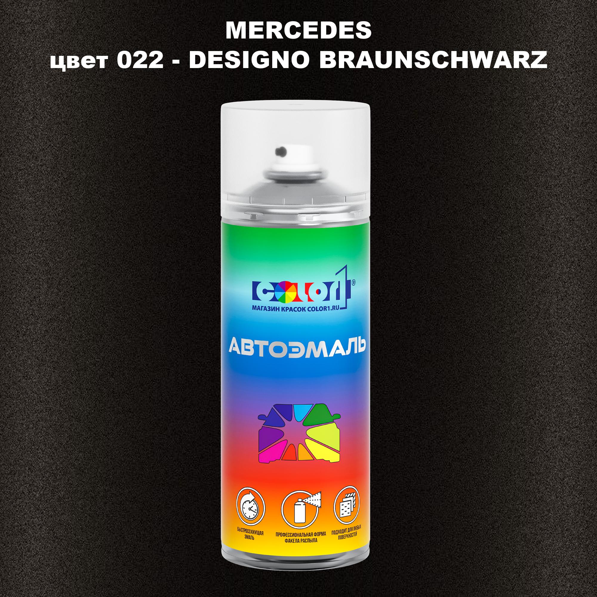 

Аэрозольная краска COLOR1 для MERCEDES, цвет 022 - DESIGNO BRAUNSCHWARZ, Прозрачный