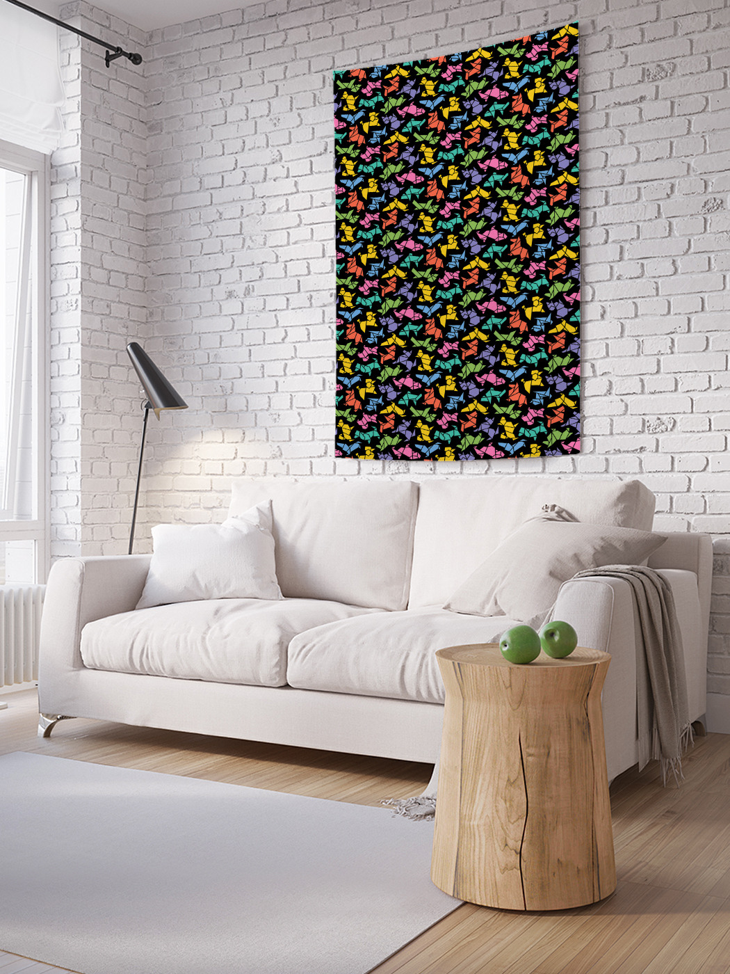 

Вертикальное фотопанно на стену JoyArty Собака оригами 150x200 см, Собака оригами