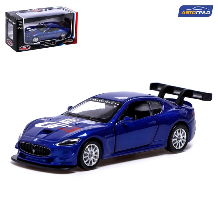 

Машина металлическая MASERATI GRAN TURISMO MC GT4, 1:43, инерция, цвет синий, Металлический транспорт