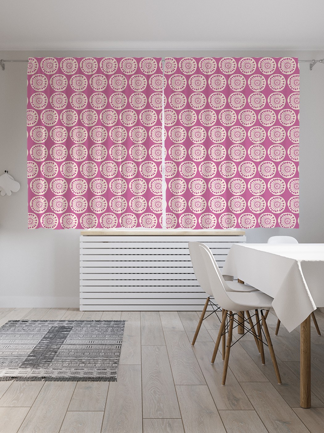 

Классические шторы JoyArty "Абстрактные одуванчики", Oxford DeLux, 2 полотна 145x180 см, Абстрактные одуванчики