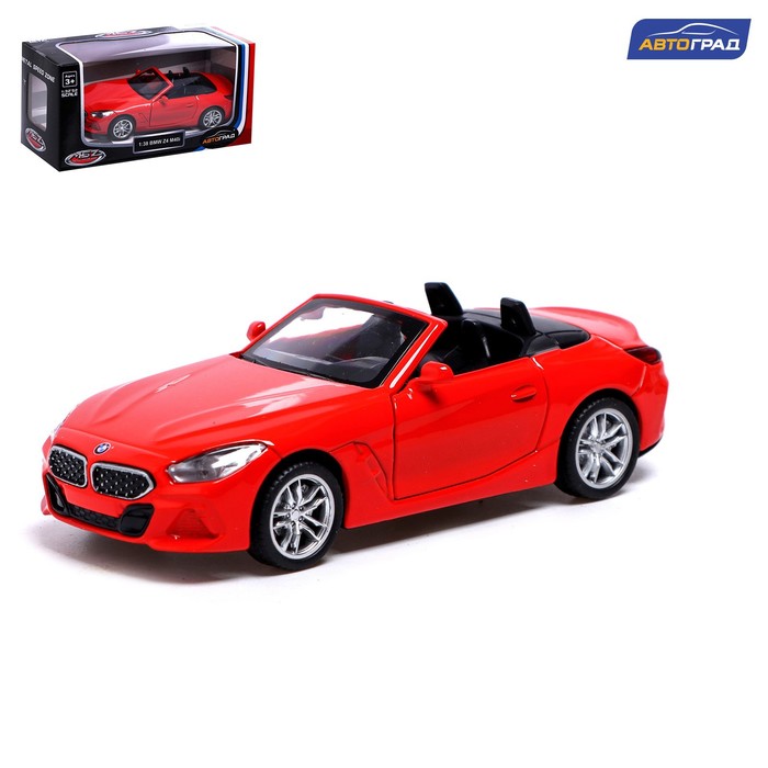 

Машина металлическая BMW Z4M40i, 1:38, инерция, открываются двери, цвет красный, Металлический транспорт