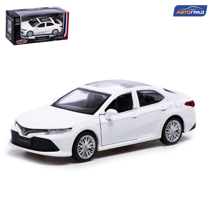 

Машина металлическая TOYOTA CAMRY, 1:43, инерция, открываются двери, цвет белый, Металлический транспорт