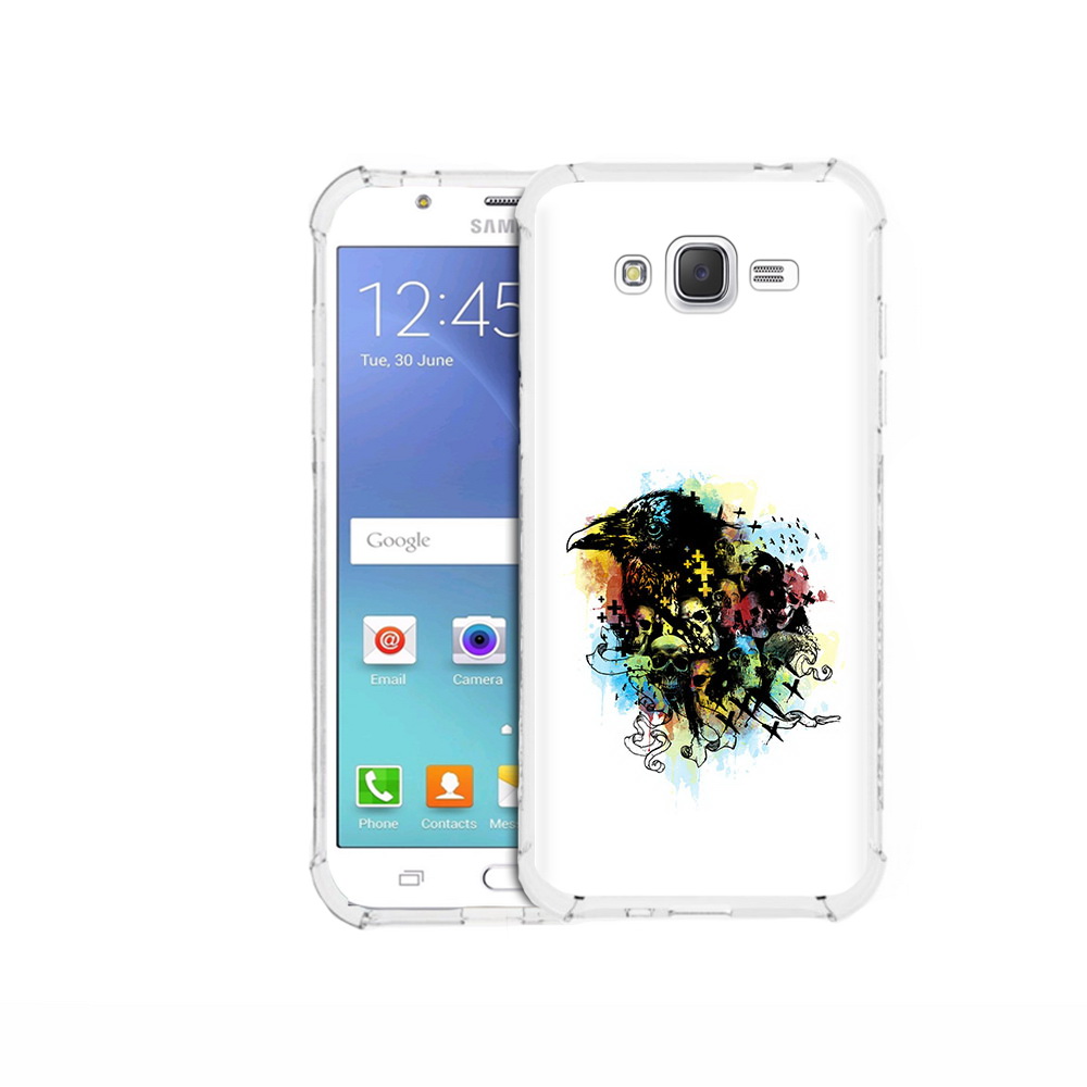 Чехол MyPads Tocco для Samsung Galaxy J5 (2015) ворон и черепа (PT15272.579.273)