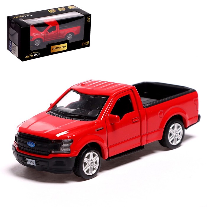 

Машина металлическая FORD F-150, 1:32, инерция, открываются двери, цвет красный, Металлический транспорт