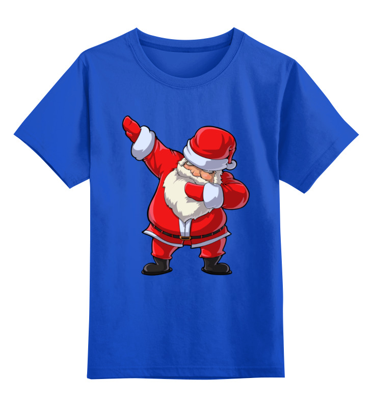 

Футболка детская Printio Santa dab цв. синий р. 128, Santa dab