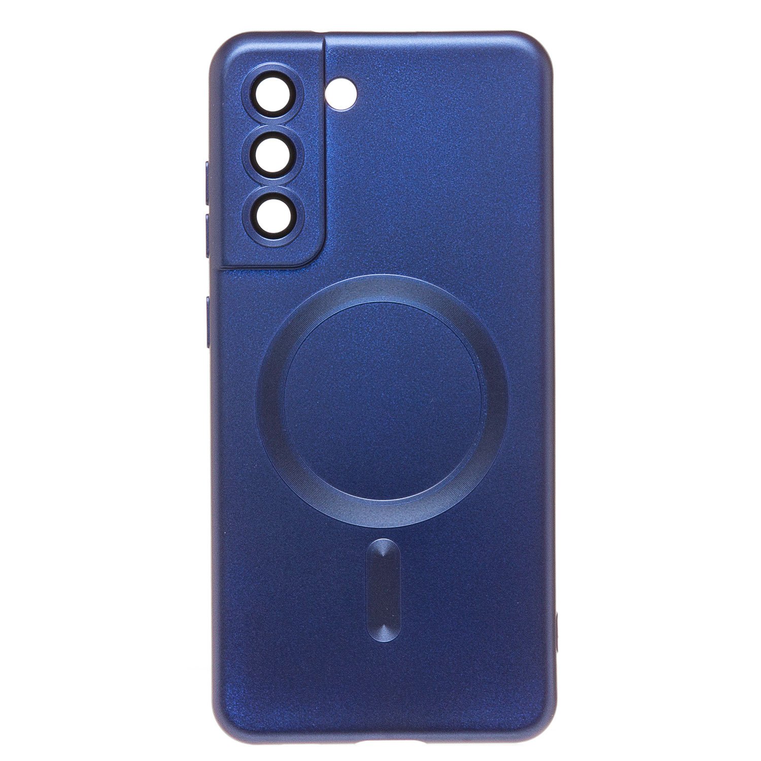 

Чехол для Samsung SM-G990B (Galaxy S21 FE) силиконовый Matte MagSafe темно-синий