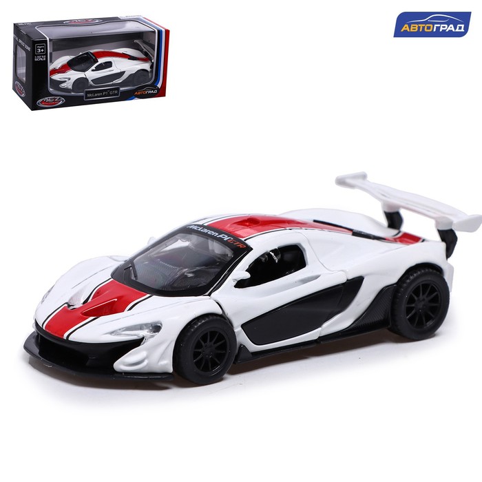 фото Машина металлическая mclaren p1 gtr, 1:40, инерция, открываются двери, цвет белый автоград