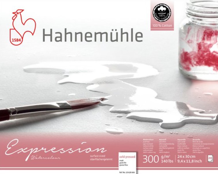 

Альбом-склейка для акварели Hahnemuhle "Expression" 24х30см 300г 20л среднее зерно, хлопок