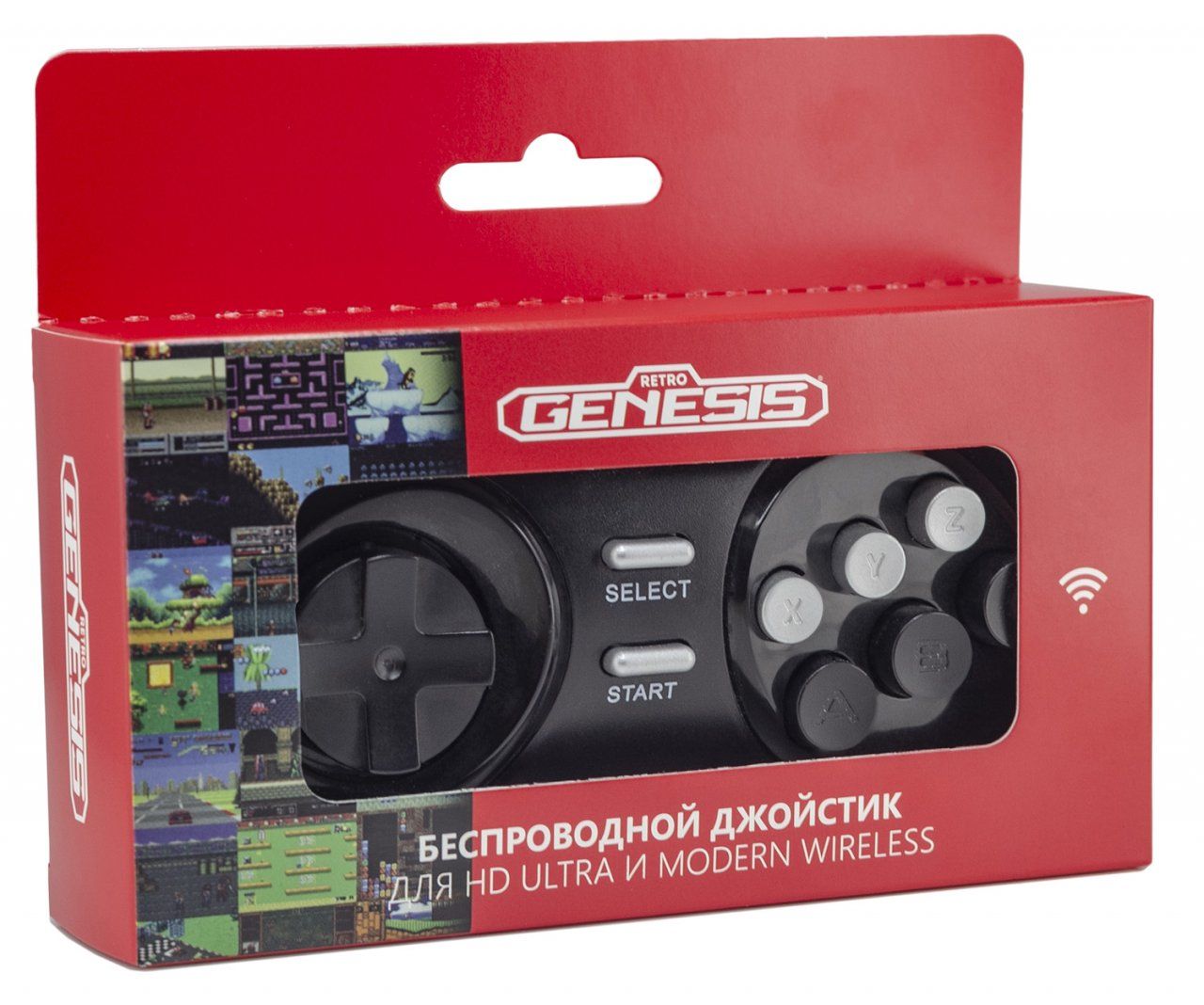 

Геймпад беспроводной Retro Genesis Controller для HD Ultra, P2 (16 bit), Черный