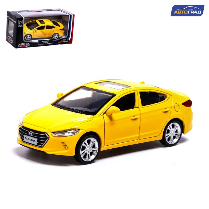 фото Машина металлическая hyundai elantra, 1:40, инерция, открываются двери, цвет жёлтый автоград