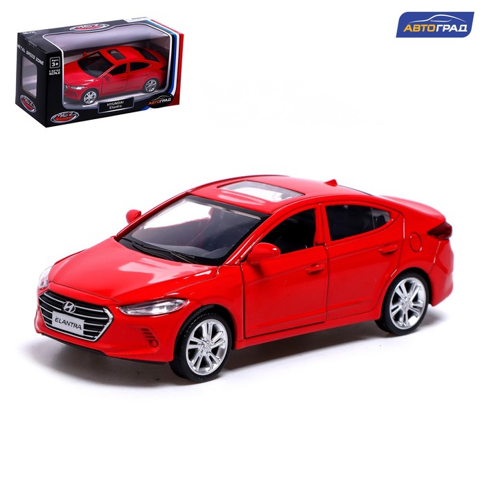 

Машина металлическая HYUNDAI ELANTRA, 1:40, инерция, открываются двери, цвет красный, Металлический транспорт