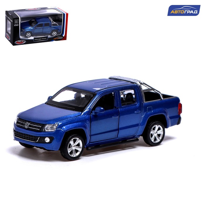 

Машина металлическая VOLKSWAGEN AMAROK, 1:46, инерция, открываются двери, цвет синий, Металлический транспорт