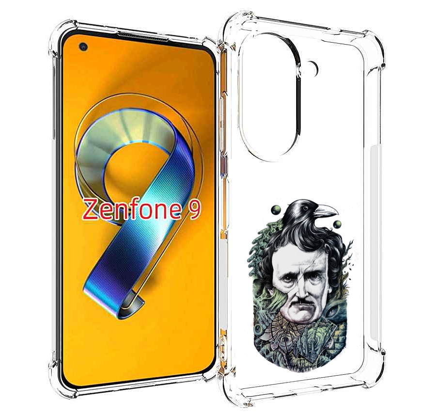 

Чехол MyPads Эдгар Аллан с вороном для Asus Zenfone 9 (AI2202), Прозрачный, Tocco