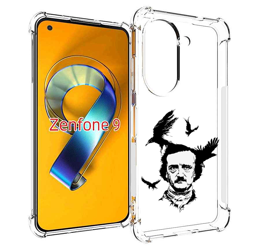 

Чехол MyPads Эдгар Аллан черно белый для Asus Zenfone 9 (AI2202), Прозрачный, Tocco
