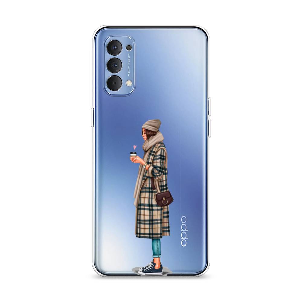 

Чехол на Oppo Reno 4 4G "Утренний кофе", Коричневый;бежевый, 259450-6