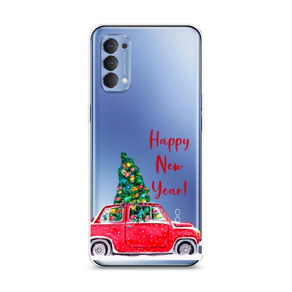 

Чехол на Oppo Reno 4 4G "Happy New Year", Красный;зеленый, 259450-5