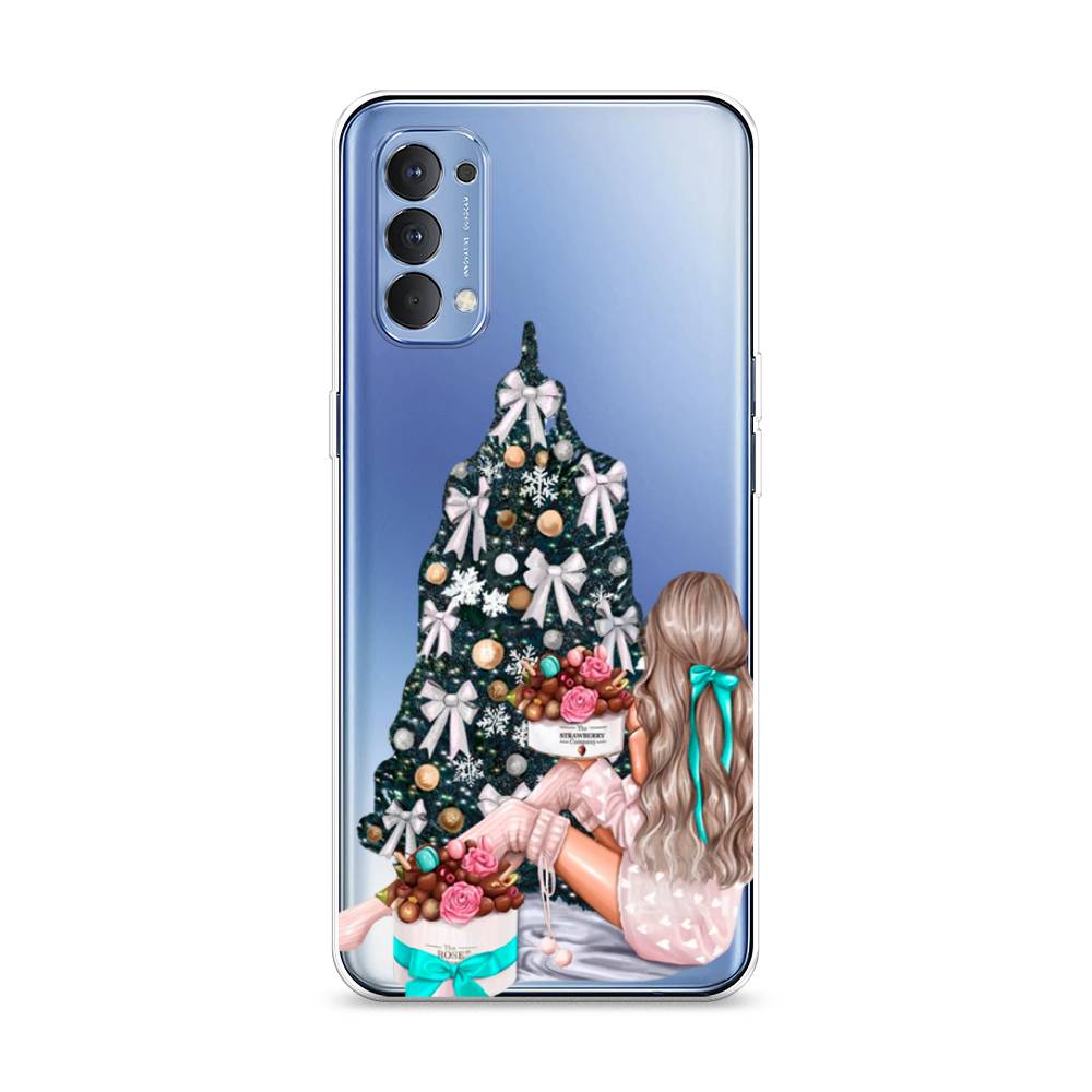 

Чехол на Oppo Reno 4 4G "New Year", Зеленый;бежевый;голубой, 259450-5