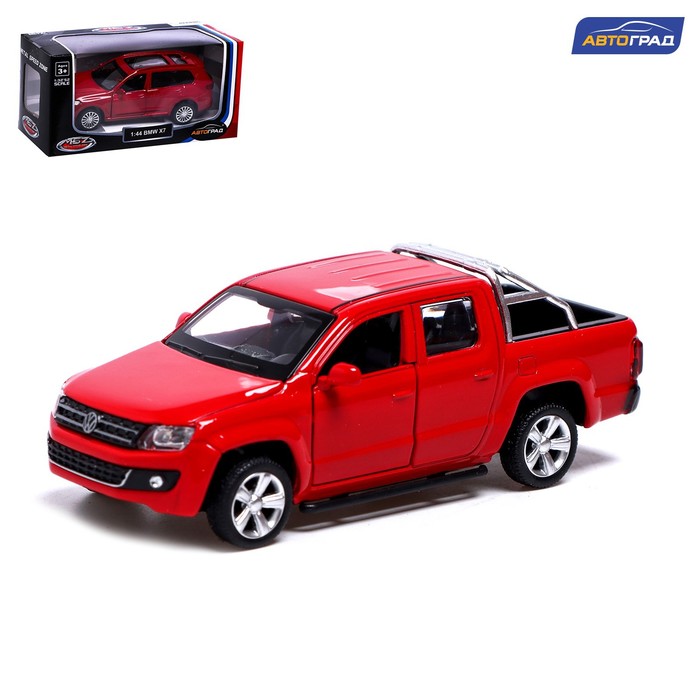 

Машина металлическая VOLKSWAGEN AMAROK, 1:46, инерция, открываются двери, цвет красный, Металлический транспорт