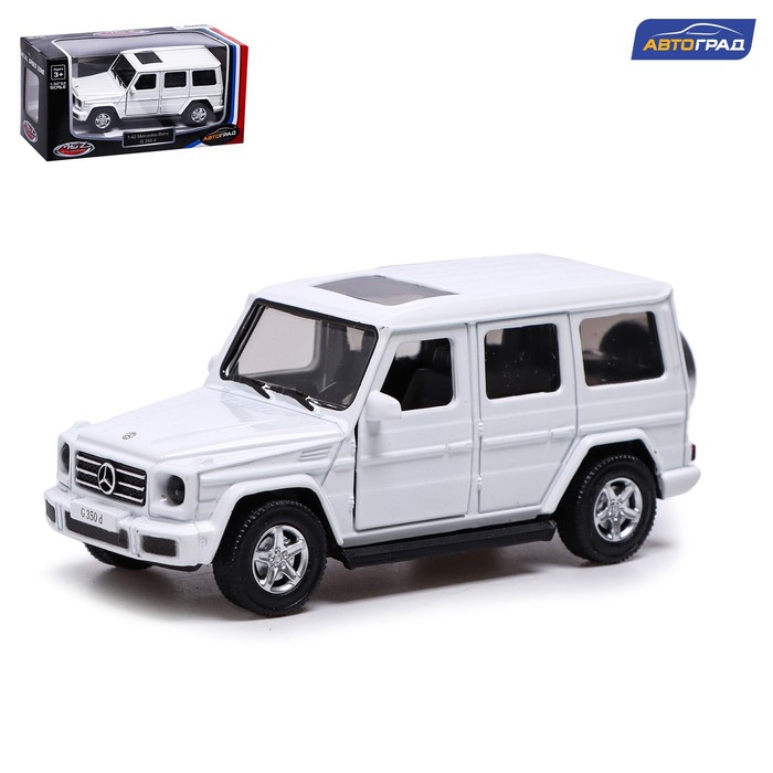 фото Машина металлическая mercedes-benz g350d, 1:42, инерция, открываются двери, цвет белый автоград