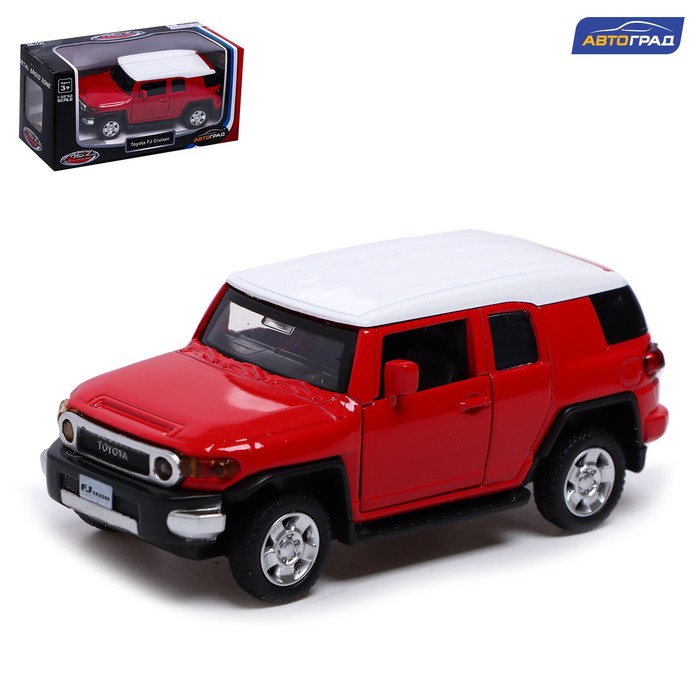 фото Машина металлическая toyota fj cruiser, 1:43, инерция, открываются двери, цвет красный автоград