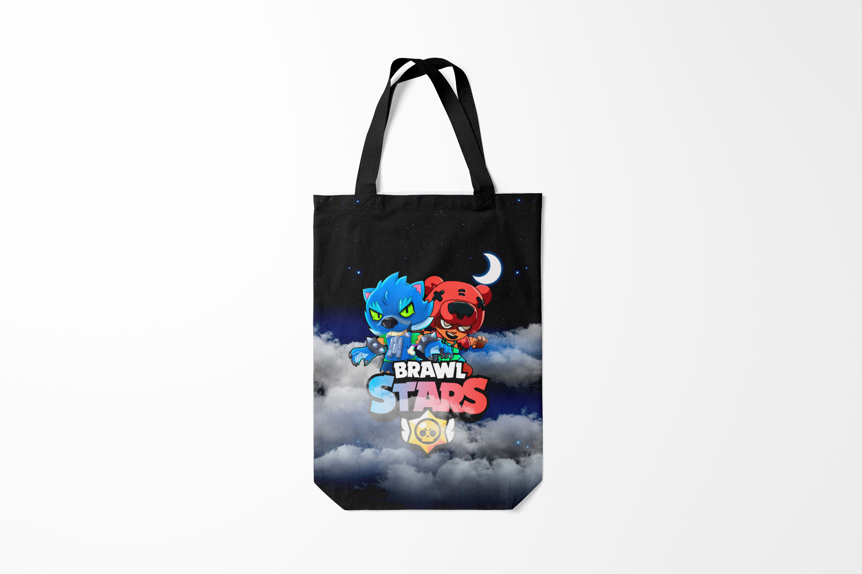 

Сумка шoппер унисекс Burnettie Brawl Stars Leon and Nita,, Brawl Stars Leon and Nita