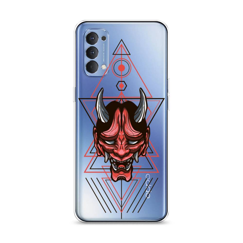 

Чехол на Oppo Reno 4 4G "Hanya Oni mask", Серый;красный;черный, 259450-4