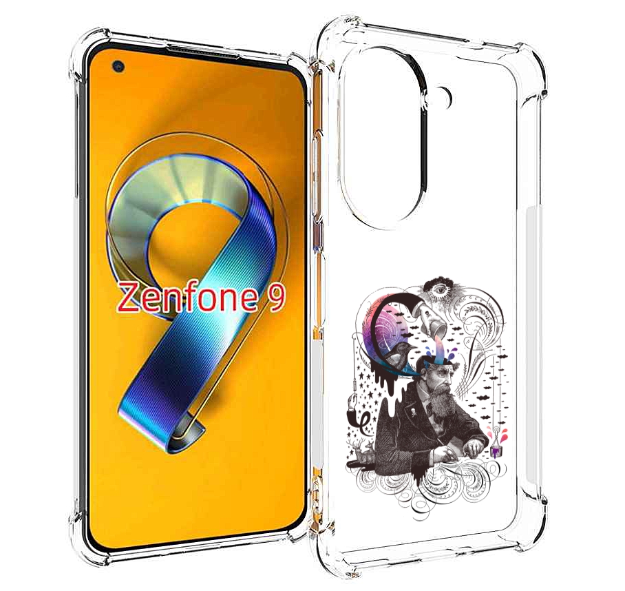 Чехол MyPads абстракция думающий мужчина для Asus Zenfone 9 (AI2202)