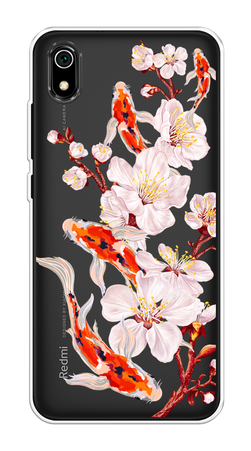 

Чехол на Xiaomi Redmi 7A "Карпы и сакура", Оранжевый;розовый;бежевый;прозрачный, 35450-1