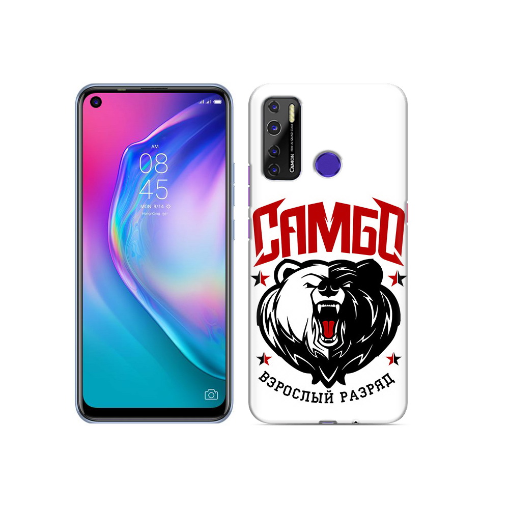 

Чехол MyPads Tocco для Tecno Camon 15 Единоборства Самбо медведь, Прозрачный, Tocco