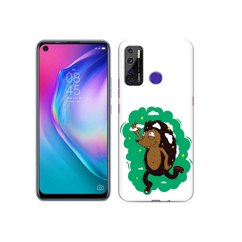 

Чехол MyPads Tocco для Tecno Camon 15 Ежик в облаках, Прозрачный, Tocco
