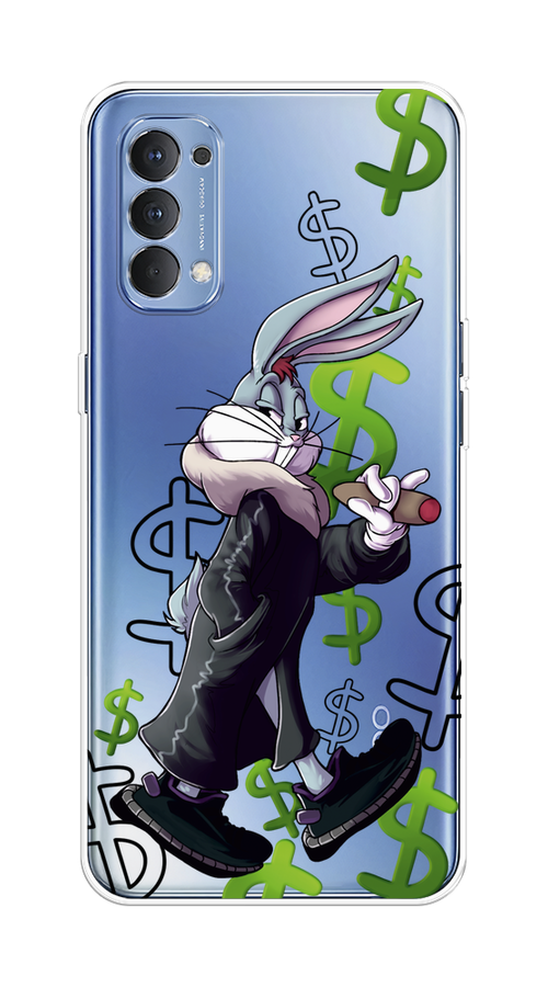 

Чехол на Oppo Reno 4 4G "Rich Bugs Bunny", Зеленый;черный;голубой, 259450-6