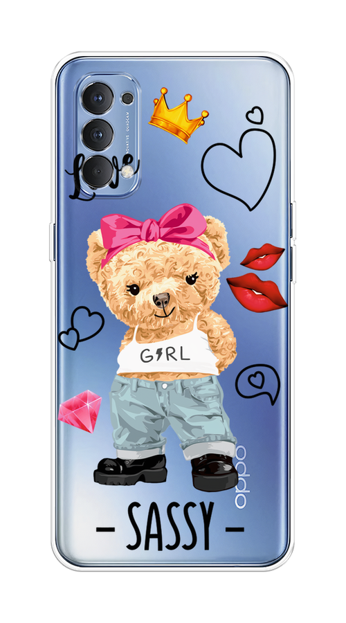 

Чехол на Oppo Reno 4 4G "Sugar Mommy", Голубой;белый;розовый, 259450-6