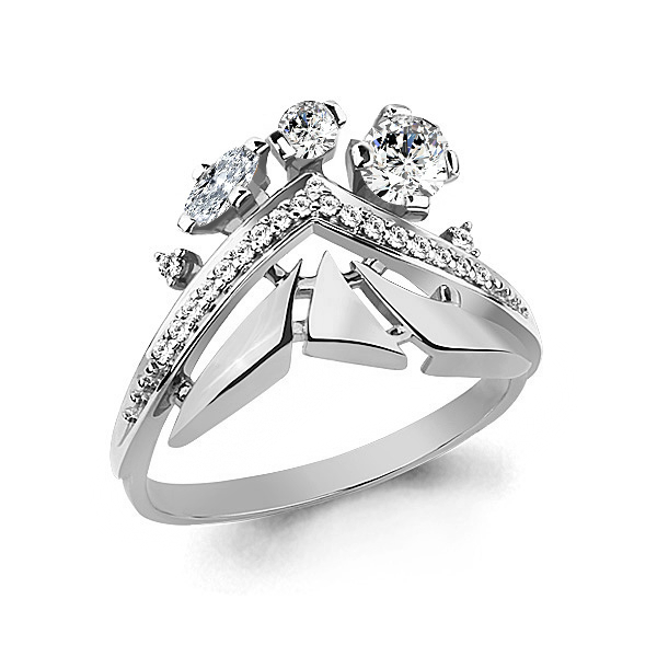 

Кольцо из серебра р. 17,5 AQUAMARINE 68071А_925_з, 68071А_925_з