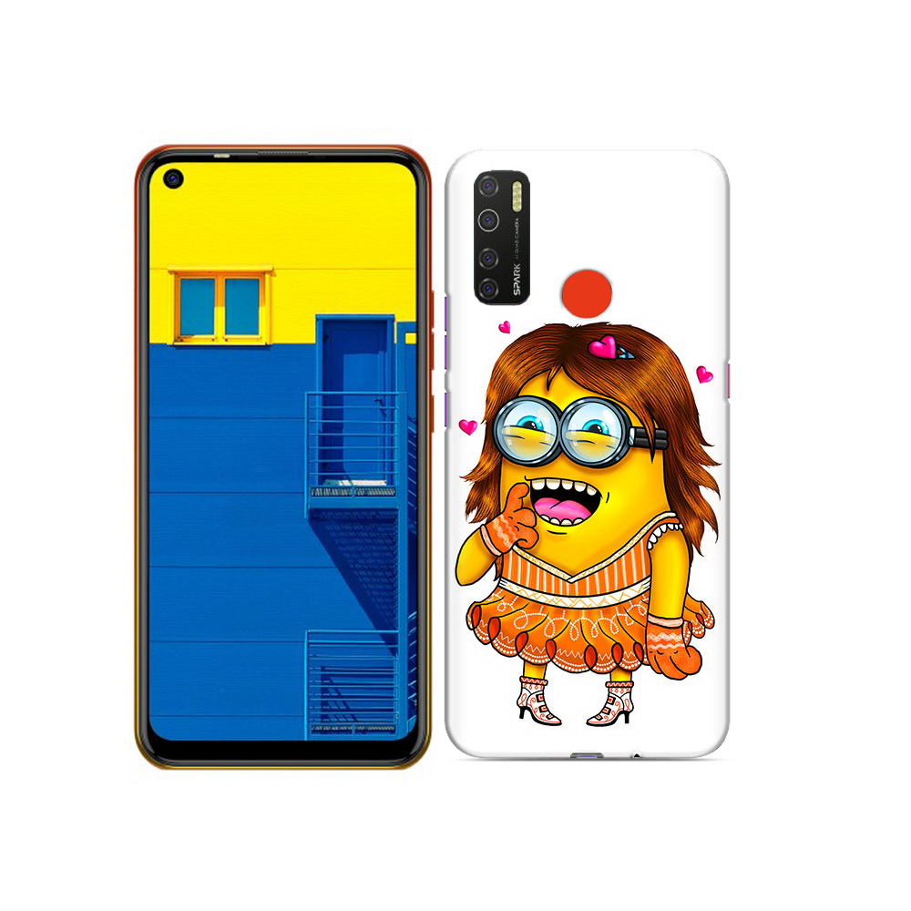 

Чехол MyPads Tocco для Tecno Spark 5 Миньон девочка, Tocco