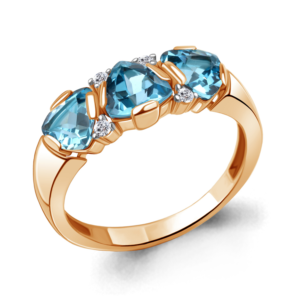 

Кольцо из серебра р. 17,5 AQUAMARINE 6958205А_925_з, 6958205А_925_з