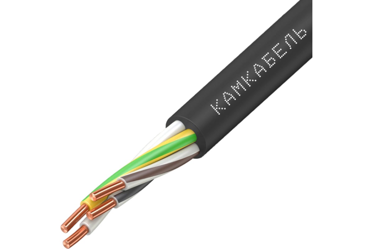 

Кабель ВВГНГ А - LS Камкабель 4x16 мм 40 м ГОСТ 1157Б40NF00070А, Черный