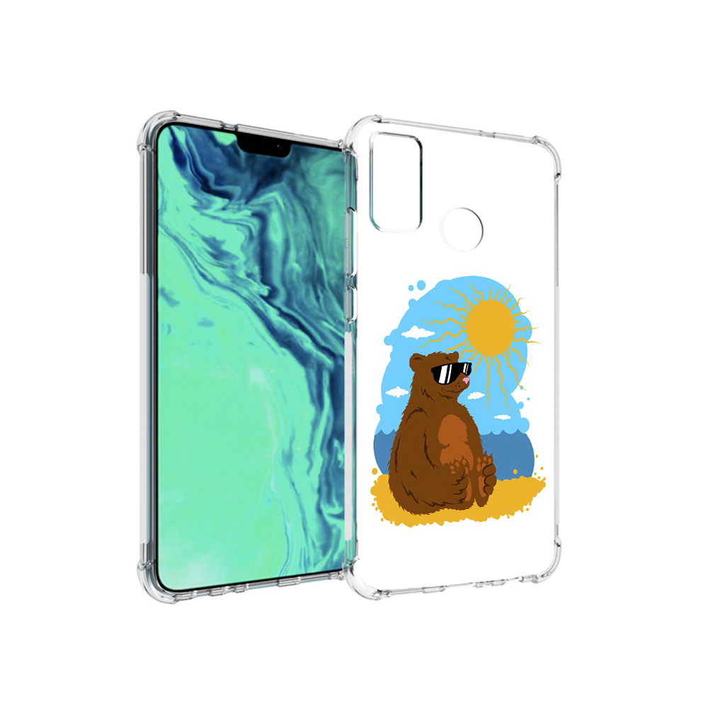 Чехол MyPads Tocco для Huawei 9X Lite медведь на чиле
