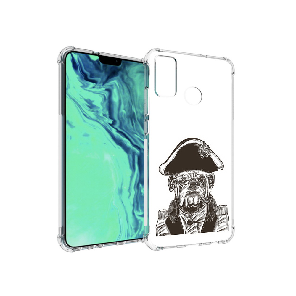 

Чехол MyPads Tocco для Huawei 9X Lite мопс генерал, Прозрачный, Tocco