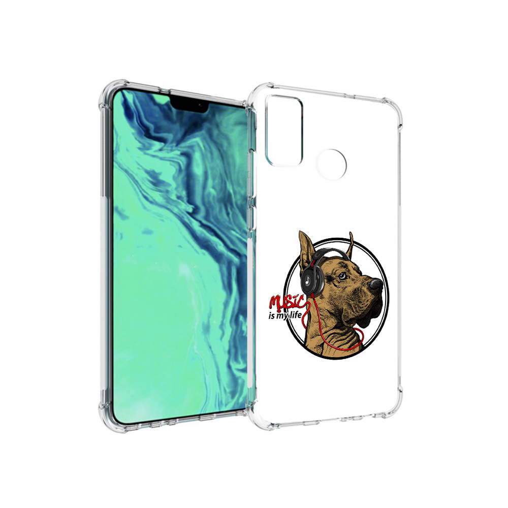 Чехол MyPads Tocco для Huawei 9X Lite музыкальная собака