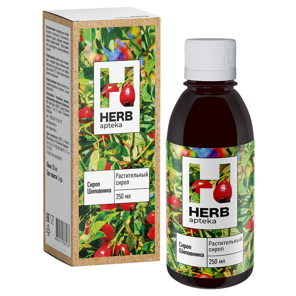 Herb Сироп шиповника с витамином С 250 мл 1 шт 129₽