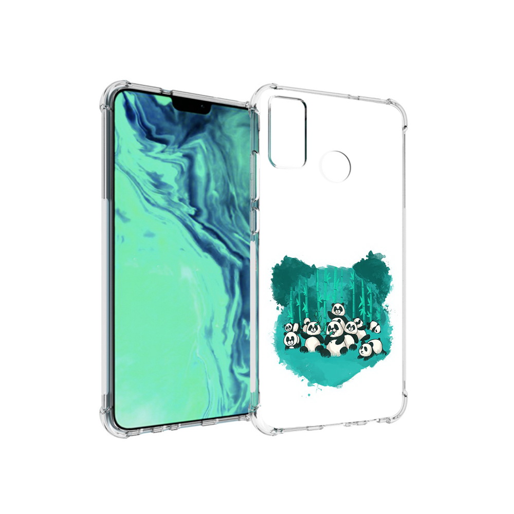 Чехол MyPads Tocco для Huawei 9X Lite нарисованные панды