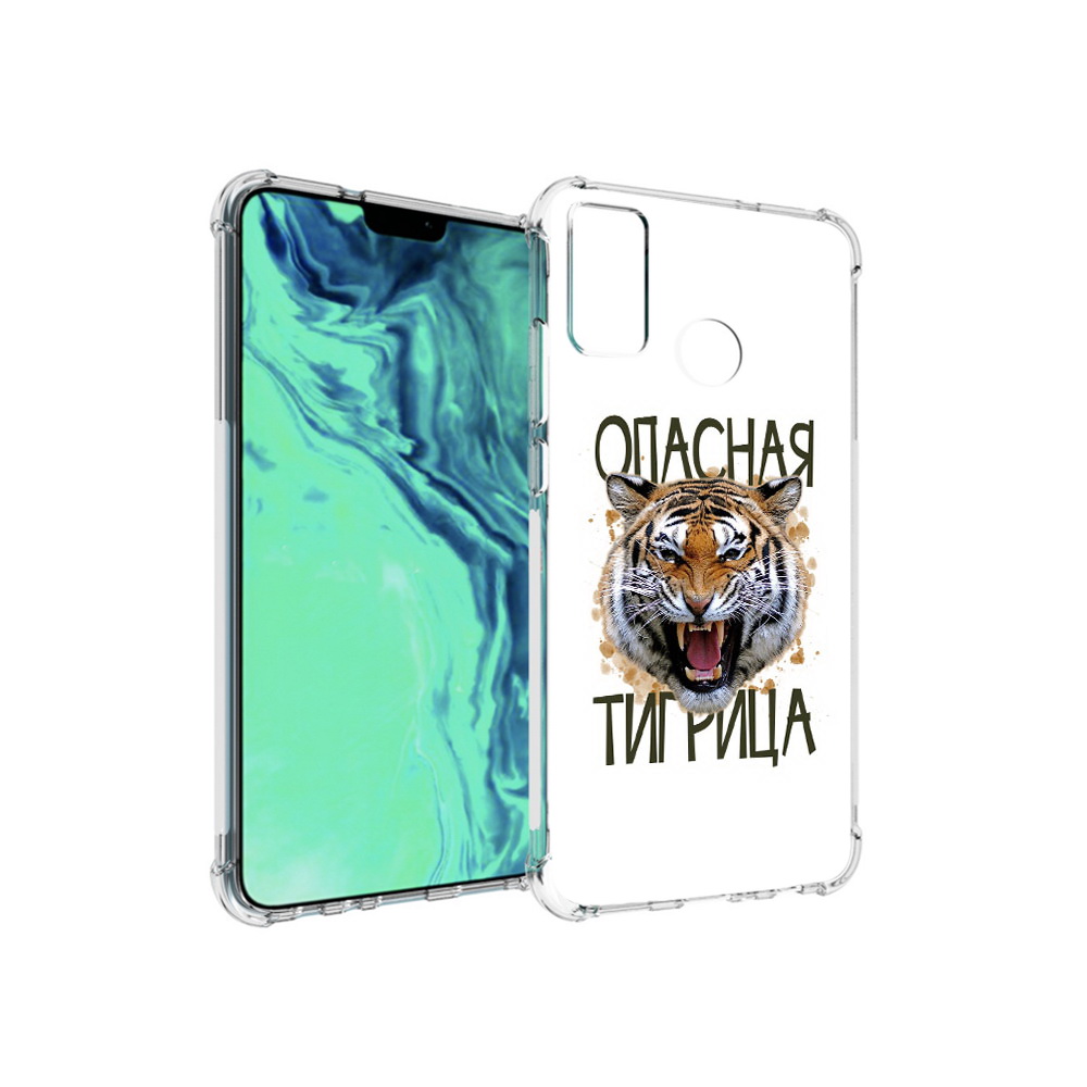 

Чехол MyPads Tocco для Huawei 9X Lite опасная тигрица, Прозрачный, Tocco