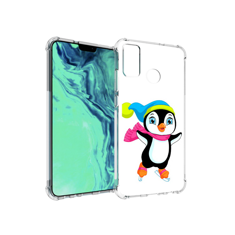 

Чехол MyPads Tocco для Huawei 9X Lite пингвин на коньках, Прозрачный, Tocco