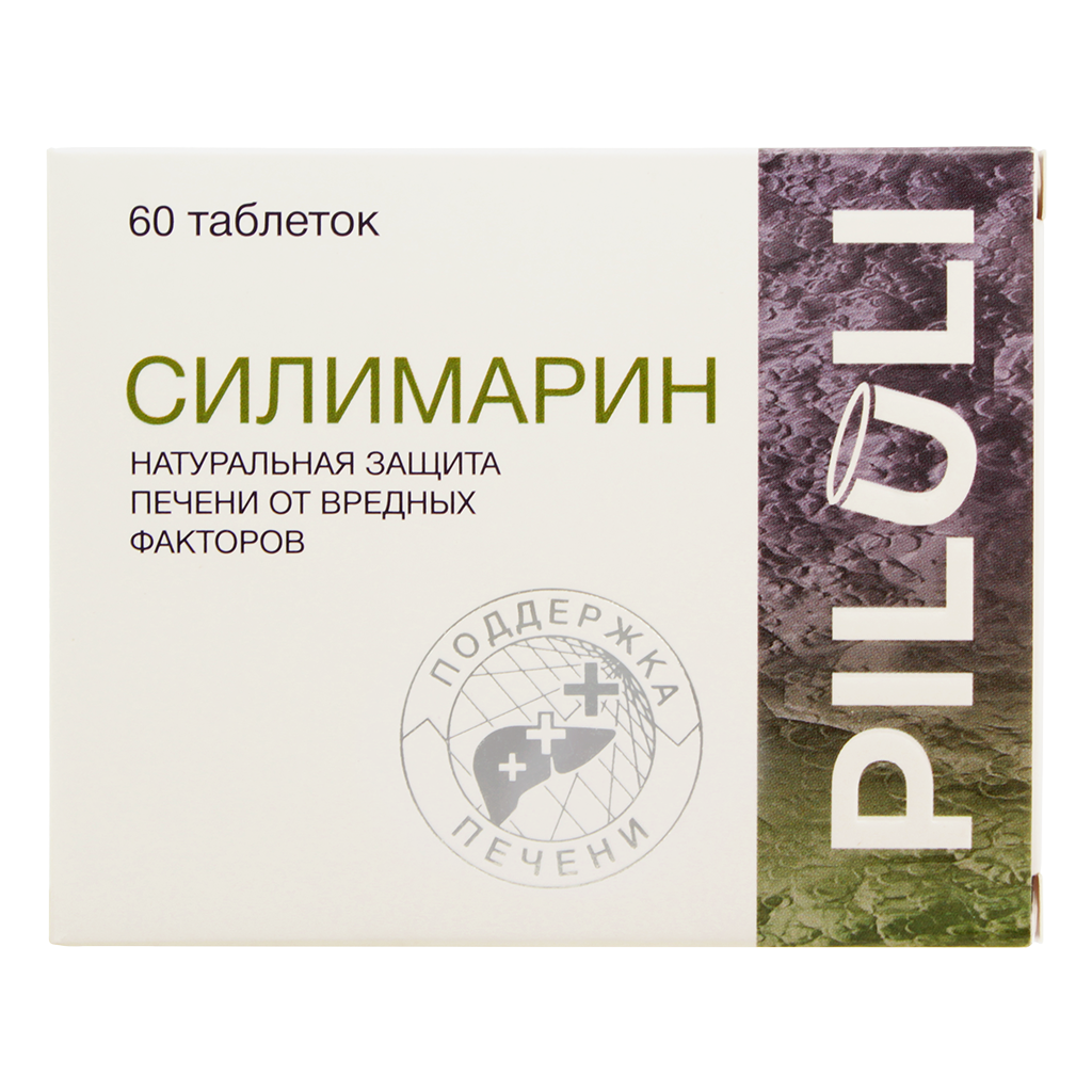 

PILULI Силимарин (расторопша) таблетки массой 165 мг 60 шт