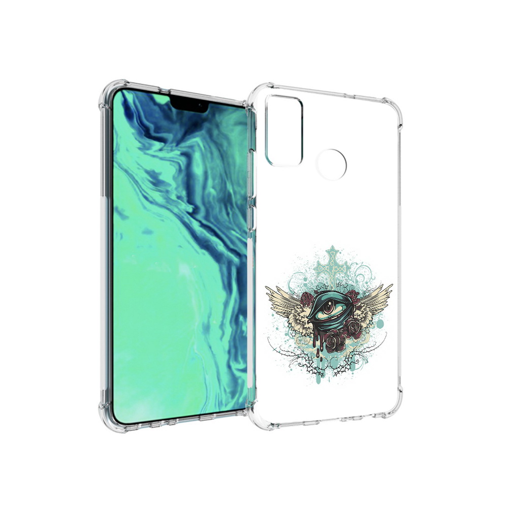 

Чехол MyPads Tocco для Huawei 9X Lite плачущий глаз с крыльями, Прозрачный, Tocco